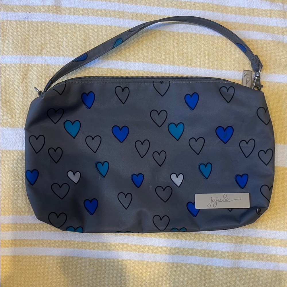 Ju-Ju-Be Gray and Blue Heart Clutch